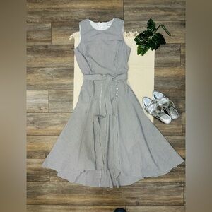 Calvin Klein midi belted dress